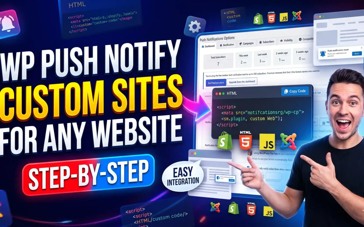 WP Push Notify Custom Sites Guide: Add Push Notifications to a Website That Is Not WordPress